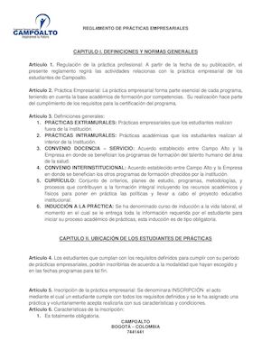 Reglamento Practicas Vigente