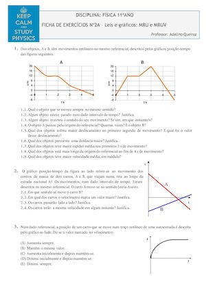 Ficha De Trabalho Nº2A Gráficos E Movimentos