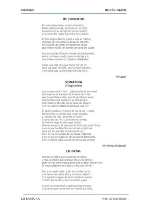 Rubén Darío Poemas