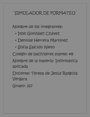 Simulador De Formateo
