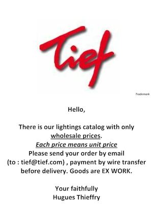 Tief Lightings Catalog