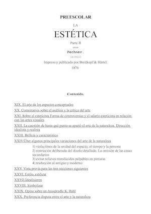 Preescolar La Estética 02 Castellano Gustav Theodor Fechner