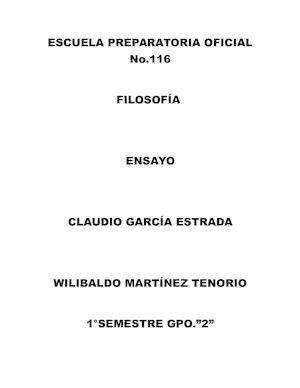 Ensayo De Filosofía