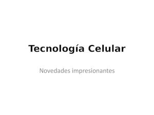 Tecnología Celular