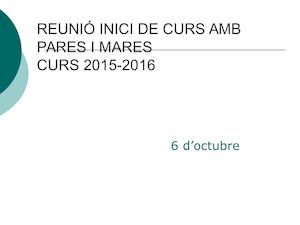 Reunió Inici De Curs Amb Pares I Mares P5