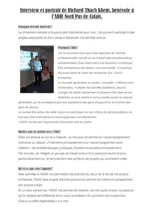 Interview Et Portrait De Richard Thachkhem, bénévole Adie