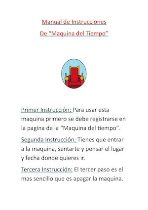 Manual De Instrucciones M Aquina Del T Iempoi