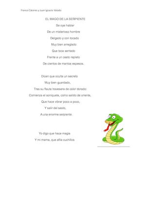 EL MAGO DE LA SERPIENTE Poesia Franco Caceres Juan Ignacio Valado