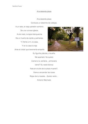 Poseia Santino Fusco A La Desierta Plaza