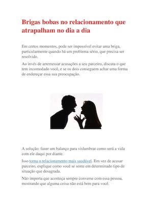 Brigas Bobas No Relacionamento Que Atrapalham No Dia A Dia