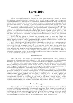 Biography Steve Jobs
