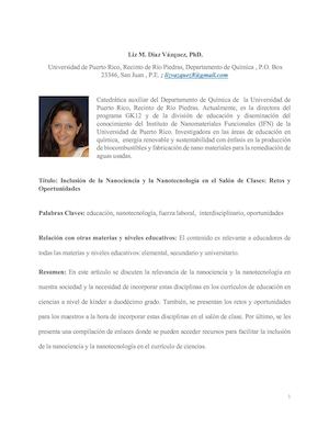 Educación en Nanotecnologia