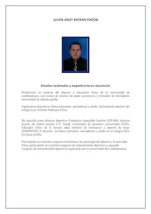 Perfil Julián Beltrán Pinzón