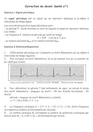 DS Santé1 Correction