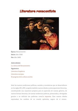 Literatura Renacentista