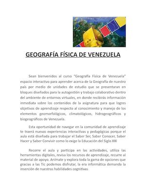 Guía De Inicio Geografía Física De Venezuela