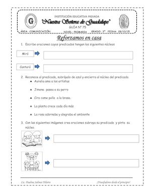 Guía Para Casa- Núcleo Del Predicado