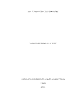 Los Plasticos Y El Medio Ambiente