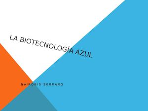 La Biotecnología Azul