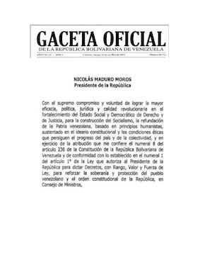 Gaceta Oficial Cesta Ticket