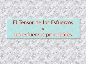 Esfuerzos Principales