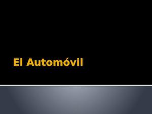 El Automovil