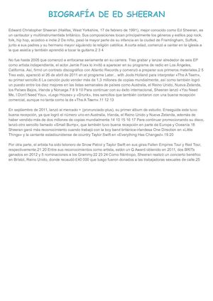 Biografía De Ed Sheeran