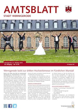 Amtsblatt Stadt Wernigerode - Ausgabe 11/2015