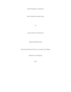 Matriz Comuna 4 Kelly