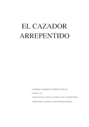 El Cazador Arrepentido Mª Nieves