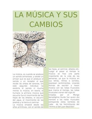 La Música Y Sus Cambios