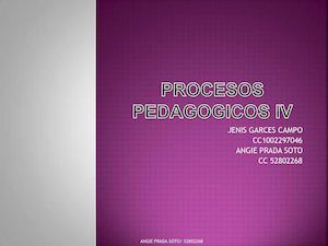 Trabajo De Procesos Pedagogicos