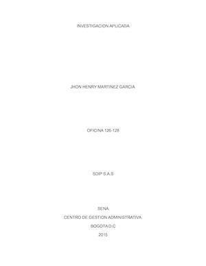 Investigacion Aplicada