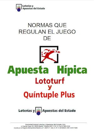 Normas Lototurf y Quintuple Plus