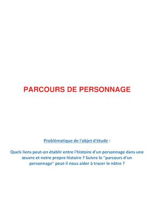 Parcours de personnages