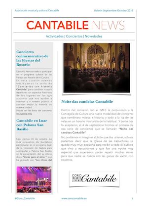 CANTABILE NEWS Septiembre-Octubre 2015