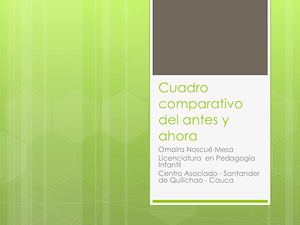 Cuadro Comparativo Del Antes Y Ahora