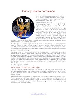 Orion Stablo Horoskopa - Branko Životin