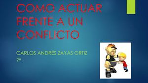 Como Actuar Frente A Un Conflicto