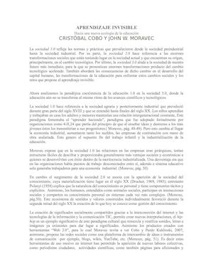 Breve Resumen De La Sociedad 1 0 A La Sociedad 3 0