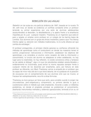Sinopsis Rebelión En Las Aulas