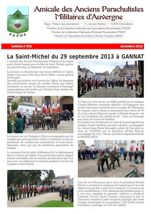 Bulletin n° 233 — novembre 2013
