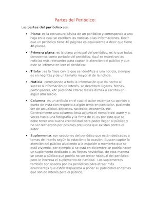 Partes Del Periódico