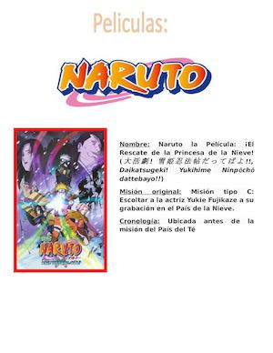 Naruto: peliculas