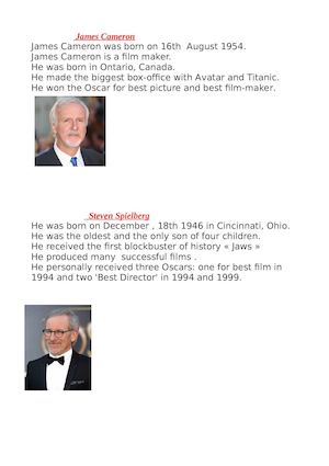 J. Cameron / S. Spielberg