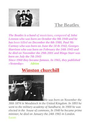 Beatles / W. Churchill