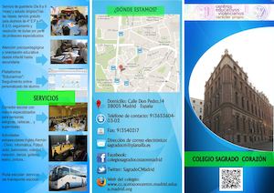 Ejemplo De Tríptico Moderno Colegio Sagrado Corazón