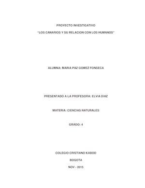 Los Canarios Y Su Relacion Con Los Humanos