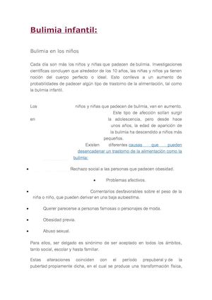 Bulimia Infantil