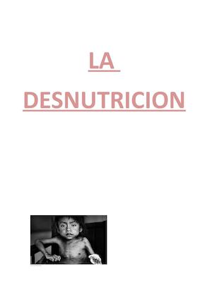 LA DESNUTRICIÓN.